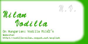milan vodilla business card